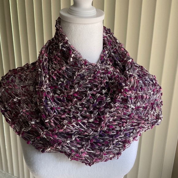 Hand Crafted Accessories - Hand knit Infinity Scarf